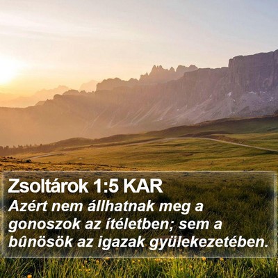 Zsoltárok 1:5 KAR Bible Verse Image