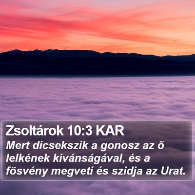 Zsoltárok 10:3 KAR Bible Verse Image