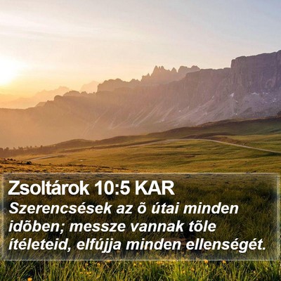 Zsoltárok 10:5 KAR Bible Verse Image