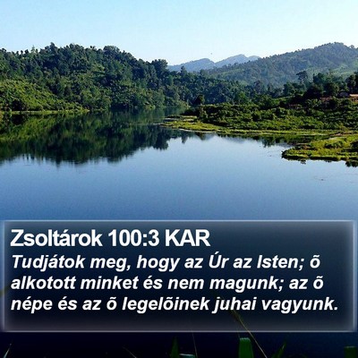 Zsoltárok 100:3 KAR Bible Verse Image