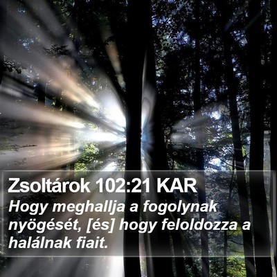 Zsoltárok 102:21 KAR Bible Verse Image