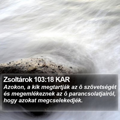 Zsoltárok 103:18 KAR Bible Verse Image