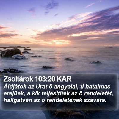 Zsoltárok 103:20 KAR Bible Verse Image