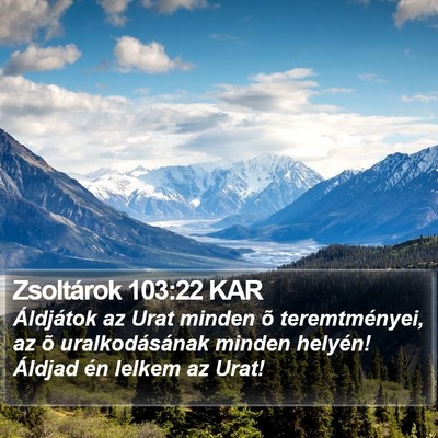Zsoltárok 103:22 KAR Bible Verse Image
