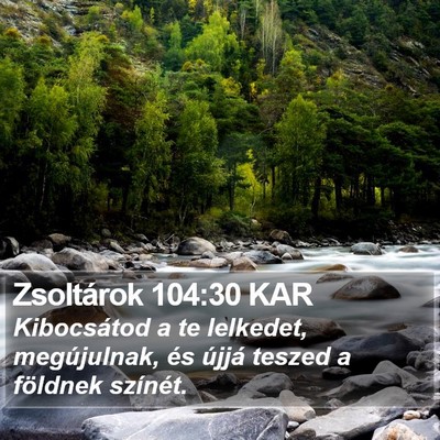 Zsoltárok 104:30 KAR Bible Verse Image