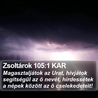 Zsoltárok 105:1 KAR Bible Verse Image