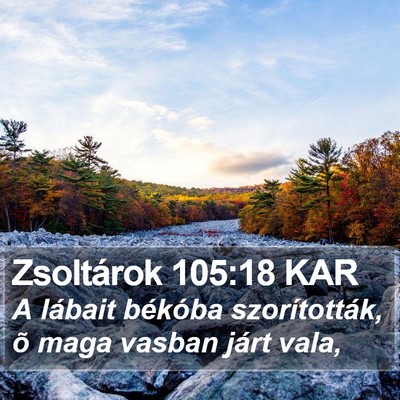 Zsoltárok 105:18 KAR Bible Verse Image