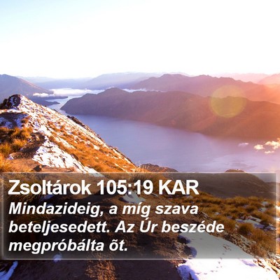 Zsoltárok 105:19 KAR Bible Verse Image