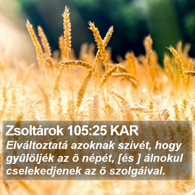Zsoltárok 105:25 KAR Bible Verse Image