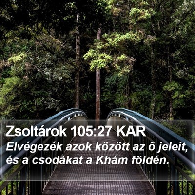 Zsoltárok 105:27 KAR Bible Verse Image
