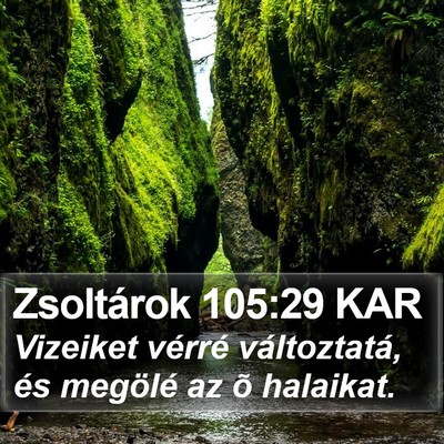 Zsoltárok 105:29 KAR Bible Verse Image