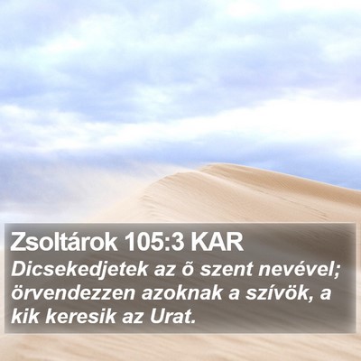 Zsoltárok 105:3 KAR Bible Verse Image