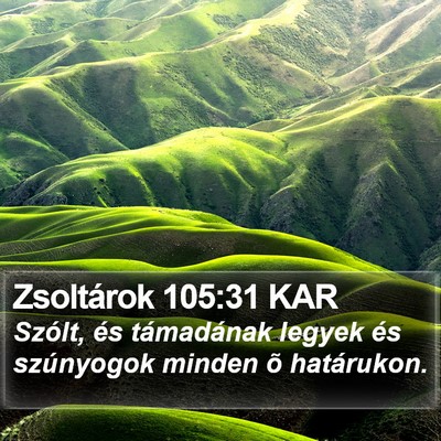 Zsoltárok 105:31 KAR Bible Verse Image