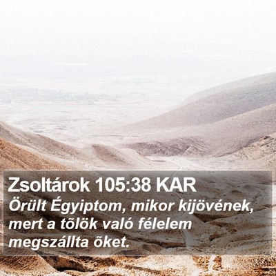 Zsoltárok 105:38 KAR Bible Verse Image