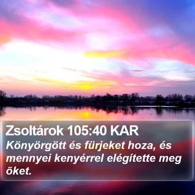 Zsoltárok 105:40 KAR Bible Verse Image