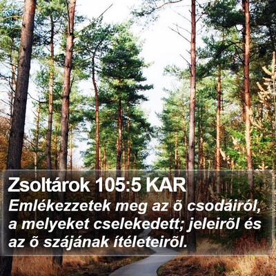 Zsoltárok 105:5 KAR Bible Verse Image