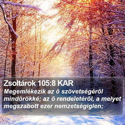 Zsoltárok 105:8 KAR Bible Verse Image