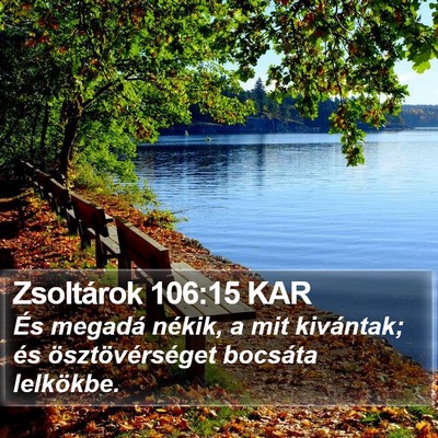 Zsoltárok 106:15 KAR Bible Verse Image