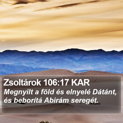 Zsoltárok 106:17 KAR Bible Verse Image