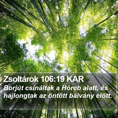 Zsoltárok 106:19 KAR Bible Verse Image