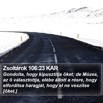 Zsoltárok 106:23 KAR Bible Verse Image