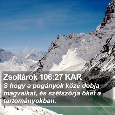 Zsoltárok 106:27 KAR Bible Verse Image