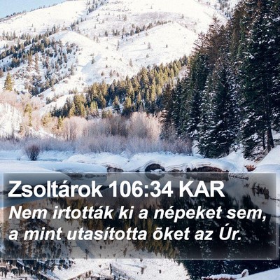 Zsoltárok 106:34 KAR Bible Verse Image