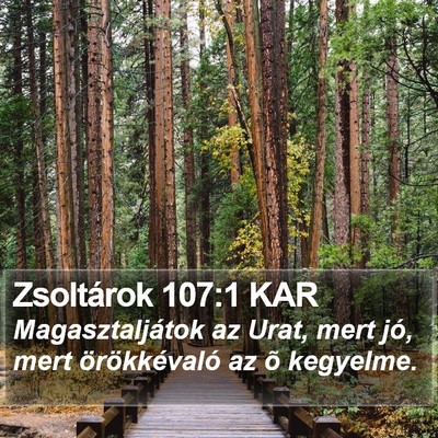 Zsoltárok 107:1 KAR Bible Verse Image