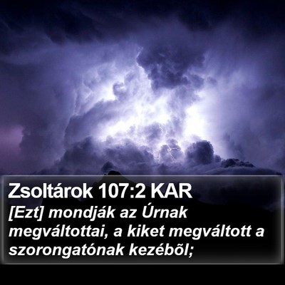 Zsoltárok 107:2 KAR Bible Verse Image