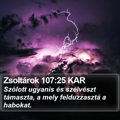 Zsoltárok 107:25 KAR Bible Verse Image