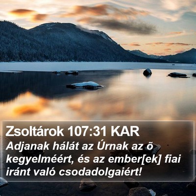 Zsoltárok 107:31 KAR Bible Verse Image