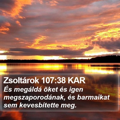 Zsoltárok 107:38 KAR Bible Verse Image
