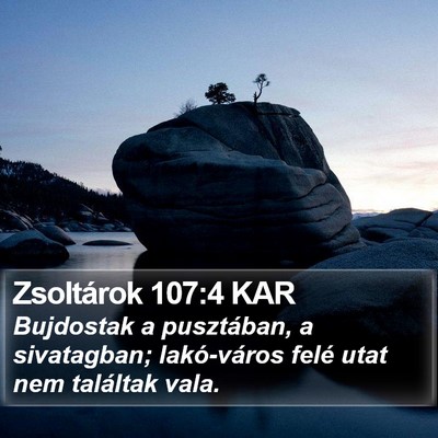 Zsoltárok 107:4 KAR Bible Verse Image