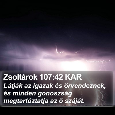 Zsoltárok 107:42 KAR Bible Verse Image