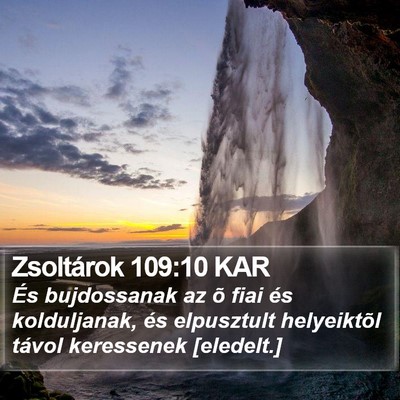 Zsoltárok 109:10 KAR Bible Verse Image