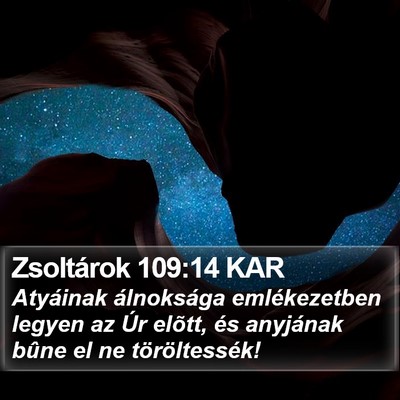 Zsoltárok 109:14 KAR Bible Verse Image