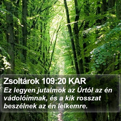 Zsoltárok 109:20 KAR Bible Verse Image