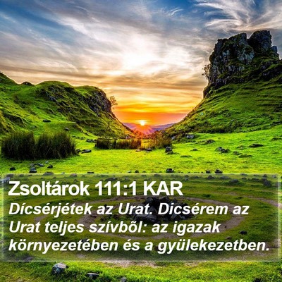 Zsoltárok 111:1 KAR Bible Verse Image