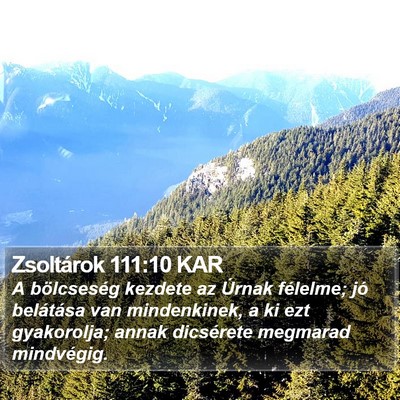 Zsoltárok 111:10 KAR Bible Verse Image