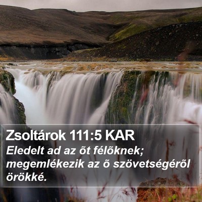 Zsoltárok 111:5 KAR Bible Verse Image