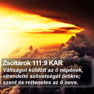 Zsoltárok 111:9 KAR Bible Verse Image