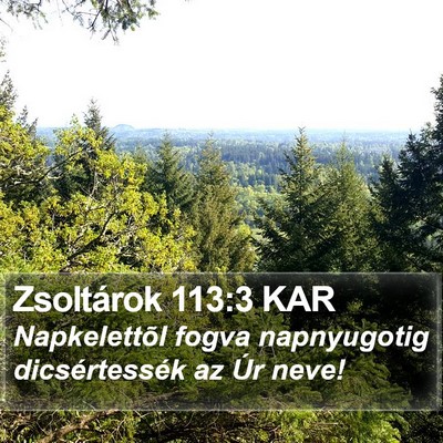 Zsoltárok 113:3 KAR Bible Verse Image