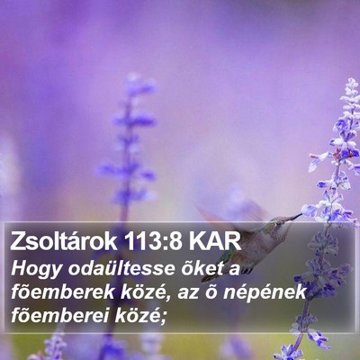 Zsoltárok 113:8 KAR Bible Verse Image