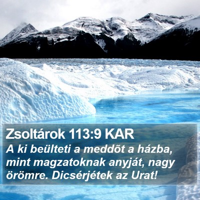 Zsoltárok 113:9 KAR Bible Verse Image