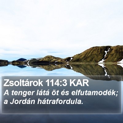 Zsoltárok 114:3 KAR Bible Verse Image