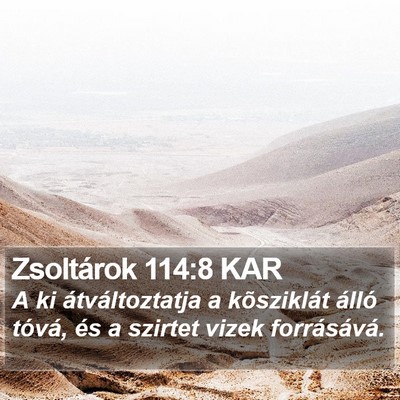 Zsoltárok 114:8 KAR Bible Verse Image