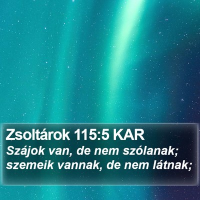Zsoltárok 115:5 KAR Bible Verse Image