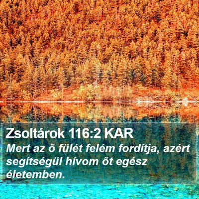 Zsoltárok 116:2 KAR Bible Verse Image