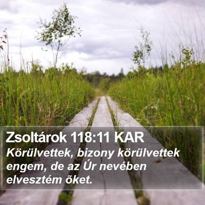 Zsoltárok 118:11 KAR Bible Verse Image