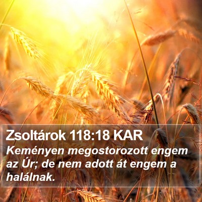 Zsoltárok 118:18 KAR Bible Verse Image